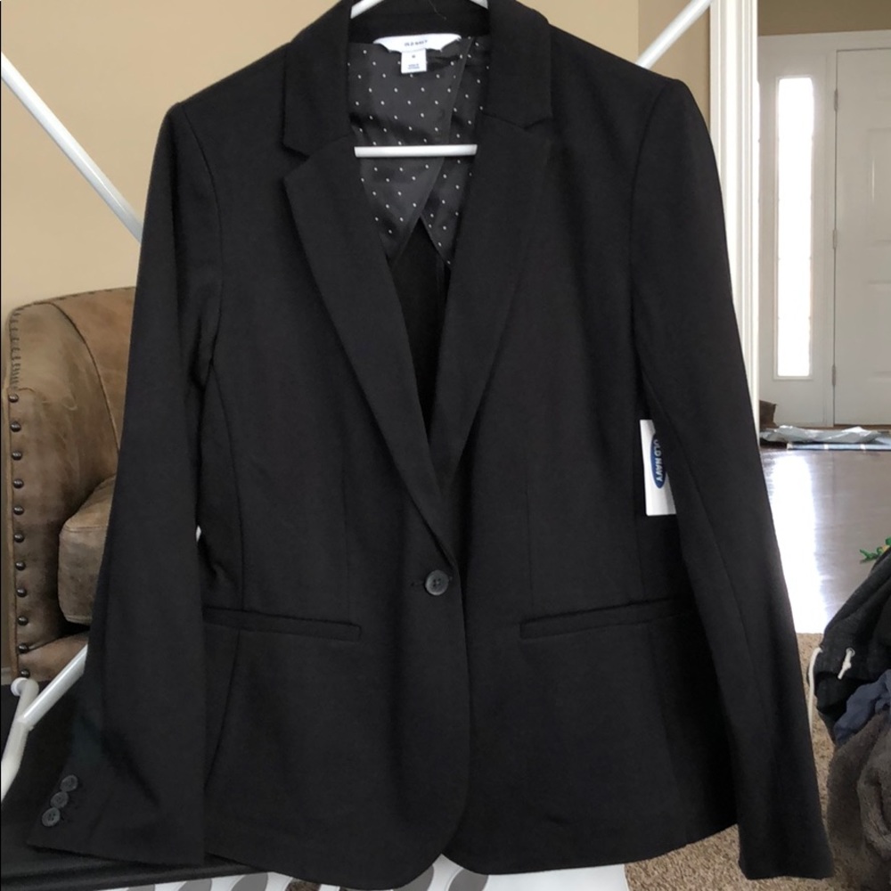 Old Navy Ponte black blazer, M, NWT